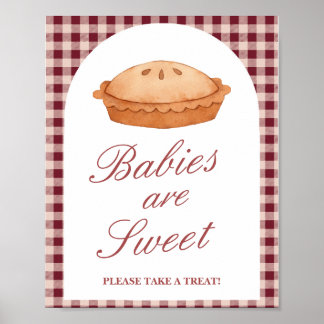 Cutie Pie Baby shower Sweet Treat Favoriet Sign Poster