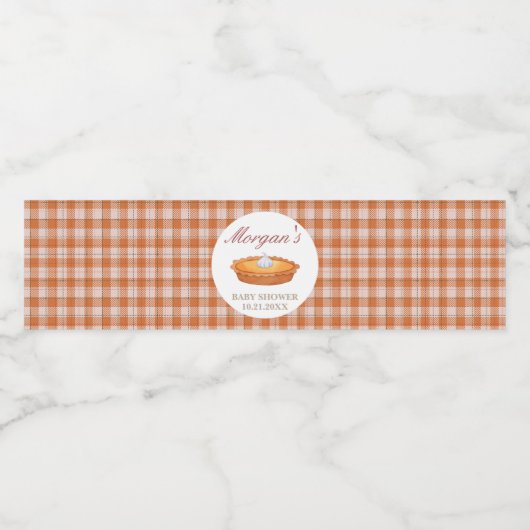 Cutie Pie Baby shower Waterfles Etiket (Enkel label)