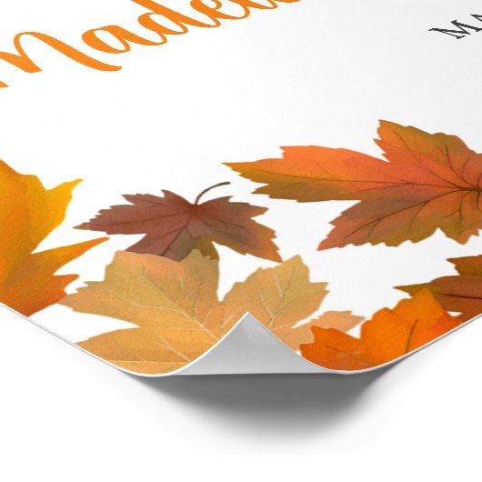 Cutie Pie Baby shower Welkomstbord Poster (Hoek)