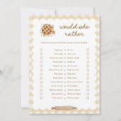 Cutie Pie Baby shower zou ze liever spel Kaarten (Voorkant)