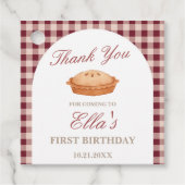 Cutie Pie Birthday Bedankjes Labels (Voorkant)