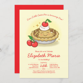 Cutie Pie Birthday Party Kids Cherry Kaart