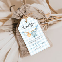 Cutie Pie Blue Herfst Boy Baby shower Gift Labels