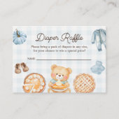 Cutie Pie Blue Herfst Boy Baby shower Luier Raffle Informatiekaartje (Voorkant)