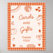 Cutie Pie Cards & Gifts Baby Shower Sign Poster (Voorkant)