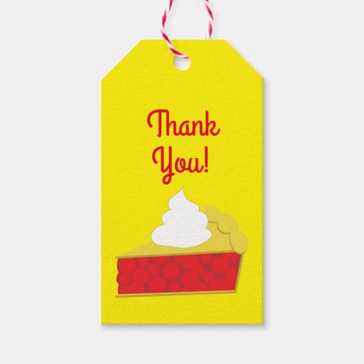 Cutie Pie Cherry 1st Birthday Party Theme Cadeaulabel (Voorkant)