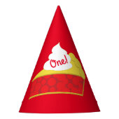 Cutie Pie Cherry 1st Birthday Party Theme Feesthoedjes (Voorkant)