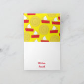 Cutie Pie Cherry 1st Birthday Party Theme Kaart (Binnen)