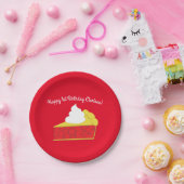 Cutie Pie Cherry 1st Birthday Party Theme Papieren Bordje (Feest)