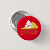 Cutie Pie Cherry 1st Birthday Party Theme Ronde Button 3,2 Cm (Voorkant /achterkant)