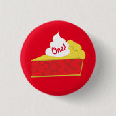 Cutie Pie Cherry 1st Birthday Party Theme Ronde Button 3,2 Cm (Voorkant)