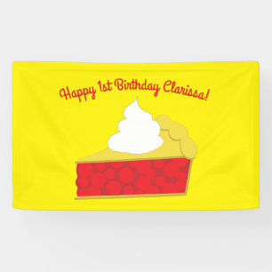 Cutie Pie Cherry 1st Birthday Party Theme Spandoek
