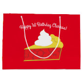 Cutie Pie Cherry Kids Birthday Party Groot Cadeauzakje (Achterkant)