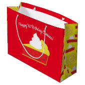 Cutie Pie Cherry Kids Birthday Party Groot Cadeauzakje (Achterkant Gekanteld)