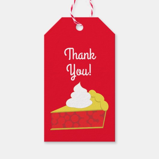 Cutie Pie Cherry verjaardagsfeestje Cadeaulabel (Voorkant)