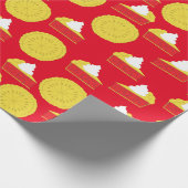 Cutie Pie Cherry verjaardagsfeestje Cadeaupapier (Hoek)