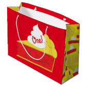 Cutie Pie Cherry verjaardagsfeestje Groot Cadeauzakje (Achterkant Gekanteld)