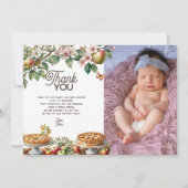 Cutie Pie | Fall Autumn Baby Shower  Bedankkaart (Voorkant)