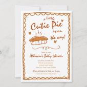 Cutie Pie Fall Baby Shower Invitation Kaart (Voorkant)