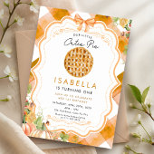 Cutie Pie Fall First 1st Birthday Thanksgiving Kaart