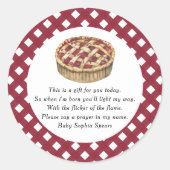 Cutie pie - Gebed kaars Label (Voorkant)