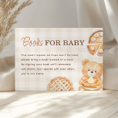 Cutie Pie Gingham Herfst Baby shower Boeken voor B Informatiekaartje