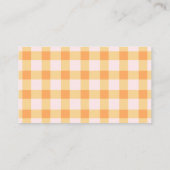 Cutie Pie Gingham Herfst Baby shower Boeken voor B Informatiekaartje (Achterkant)