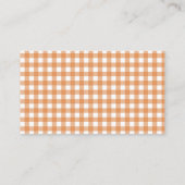 Cutie Pie Gingham Herfst Baby shower Luier Raffle Informatiekaartje (Achterkant)