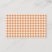 Cutie Pie Gingham Herfst Baby shower Luier Raffle Informatiekaartje (Achterkant)