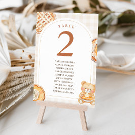Cutie Pie Gingham Teddy Bear Fall Baby Shower Kaart