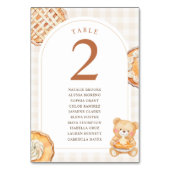 Cutie Pie Gingham Teddy Bear Fall Baby Shower Kaart (Voorkant)