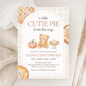 Cutie Pie Gingham Teddy Bear Herfst Baby shower Kaart