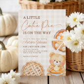 Cutie Pie Gingham Teddy Bear Herfst Baby shower Kaart