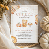 Cutie Pie Gingham Teddy Bear Herfst Baby shower Kaart