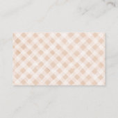 Cutie Pie Gingham Thanksgiving Herfst Baby shower Informatiekaartje (Achterkant)