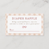 Cutie Pie Gingham Thanksgiving Herfst Baby shower Informatiekaartje (Voorkant)