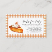 Cutie Pie GinghamFall Baby shower boeken voor Baby Informatiekaartje (Voorkant)