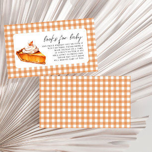 Cutie Pie GinghamFall Baby shower boeken voor Baby Informatiekaartje