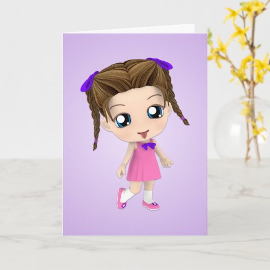 Cutie Pie Happy Birthday Kaart (Gele Bloem)