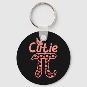 Cutie Pie Hearts Cute Pi Day Symbol Wiskunde Pun G Sleutelhanger