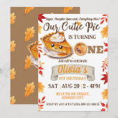 Cutie Pie Herfst 1e Verjaardag Meisje Jongen Eerst Kaart (Voorkant / Achterkant)