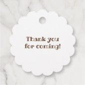 Cutie Pie Herfst Baby shower Bedankjes Labels (Achterkant)