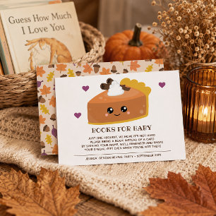 Cutie Pie Herfst Baby Shower Boeken voor Baby Informatiekaartje