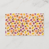 Cutie Pie Herfst Baby shower Diaper Raffle Informatiekaartje (Achterkant)