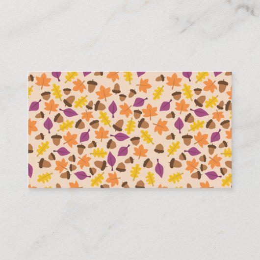 Cutie Pie Herfst Baby shower Diaper Raffle Informatiekaartje (Achterkant)