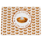 Cutie Pie Herfst Baby shower Grote Gift Bag Groot Cadeauzakje (Voorkant)