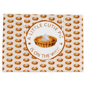 Cutie Pie Herfst Baby shower Grote Gift Bag Groot Cadeauzakje (Achterkant)