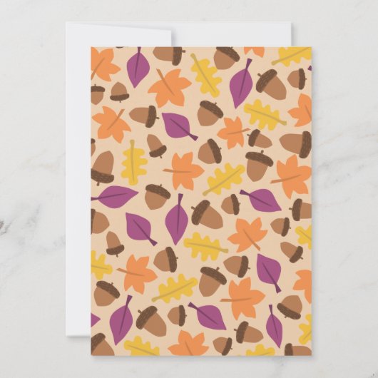 Cutie Pie Herfst Baby shower Kaart (Achterkant)