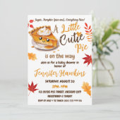 Cutie Pie Herfst Baby shower Kaart (Staand voorkant)