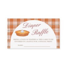Cutie Pie Herfst Baby shower Luier Raffle Kaart